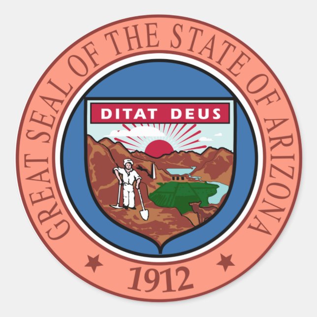 Adesivo Selo do Estado da arizona (Frente)