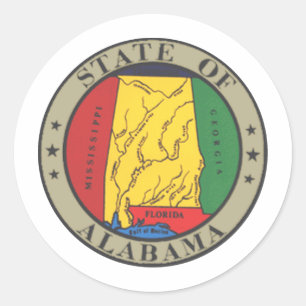 Adesivo Selo do estado de Alabama