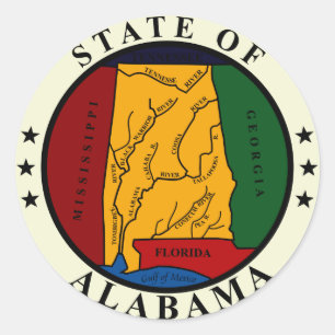 Adesivo Selo do estado de Alabama