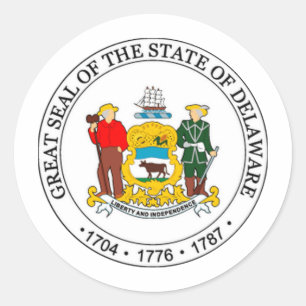 Adesivo Selo do estado de Delaware