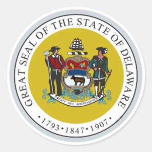Adesivo Selo do estado de Delaware