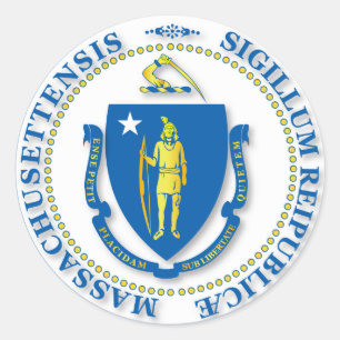 Adesivo selo do Estado de Massachusetts