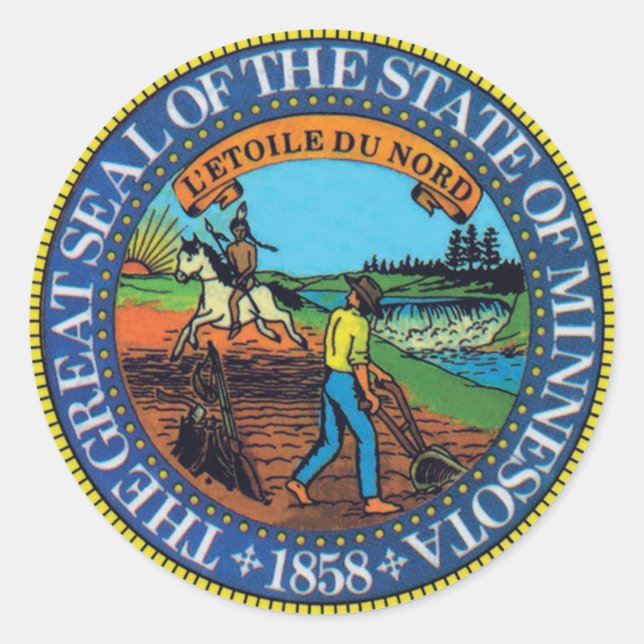 Adesivo Selo do Estado de Minnesota (Frente)