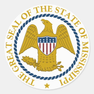 Adesivo Selo do estado de Mississippi
