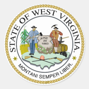 Adesivo Selo do estado de West Virginia