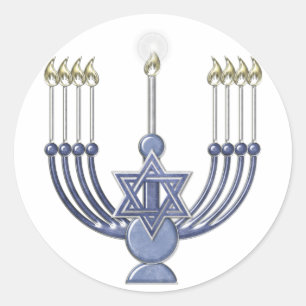 Adesivo Selo do KRW Hanukkah Menorah