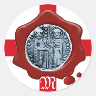 Adesivo Selo do selo de cera vermelha de KNIGHTS TEMPLAR