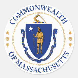 Adesivo Selo do Vinhal de Massachusetts