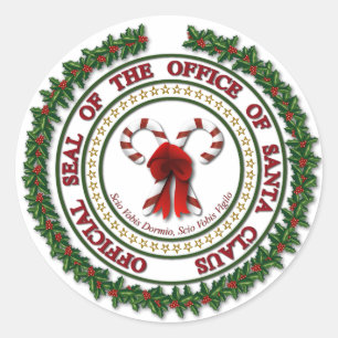 Adesivo Selo dos Stickers do Escritório de Papai Noel