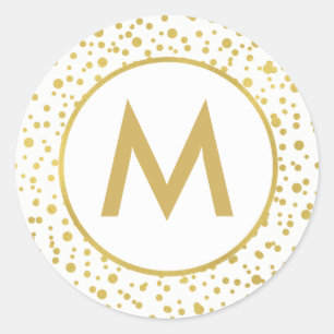 Adesivo Selo Dourado Sparkly do envelope dos confetes do