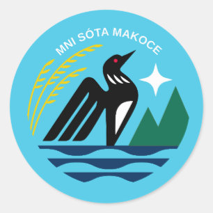 Adesivo Selo e Pássaro do Estado de Minnesota