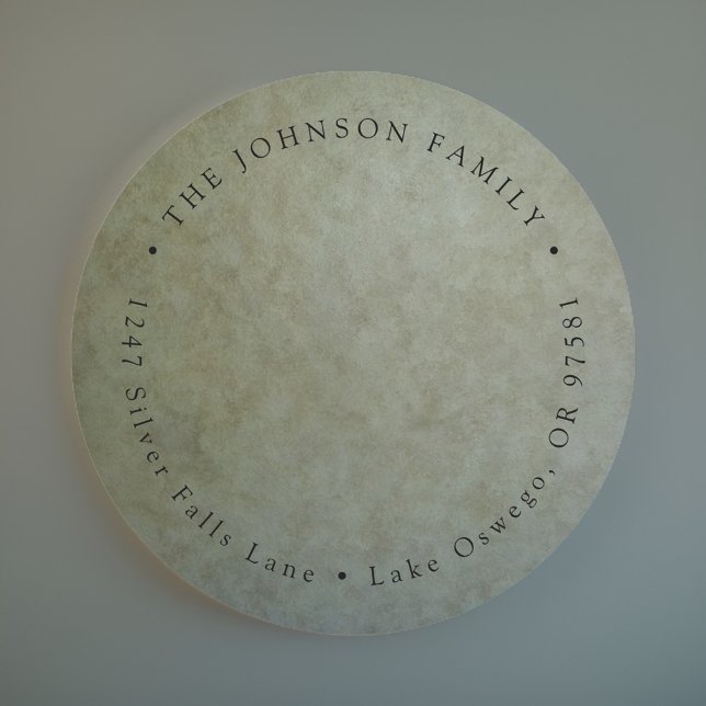 Adesivo Selo Elegante de Endereço de Devolução Dourado (Criador carregado)