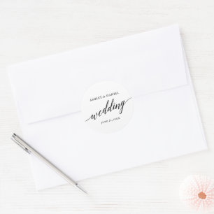 Adesivo Selo elegante moderno do envelope do casamento da