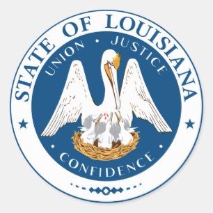 Adesivo Selo Estadual de Louisiana