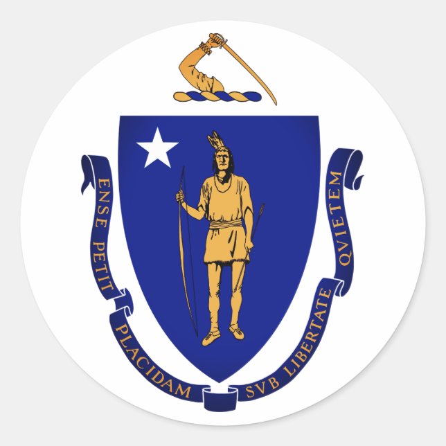 Adesivo Selo Estatal de Massachusetts (Frente)