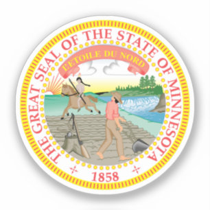 Adesivo Selo Estatal de Minnesota