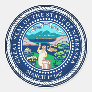 Adesivo Selo Estatal de Nebraska