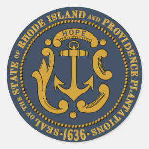 Adesivo Selo Estatal de Rhode Island