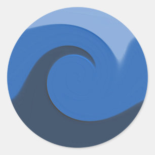 Adesivo "Selo/etiqueta do envelope da maré azul" -
