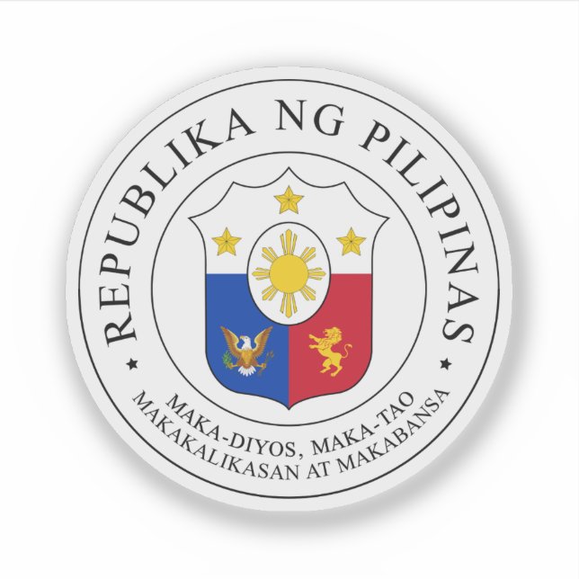 Adesivo Selo excelente da República das Filipinas (Frente)
