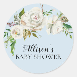 Adesivo Selo floral branco bonito do envelope do chá de