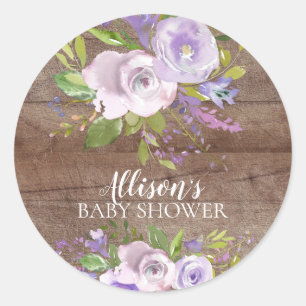 Adesivo Selo floral do envelope do chá de fraldas da