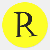 SELO INICIAL AMARELO E PRETO