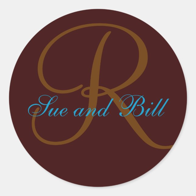 Adesivo Selo Monograma e Nomes Teares (Frente)