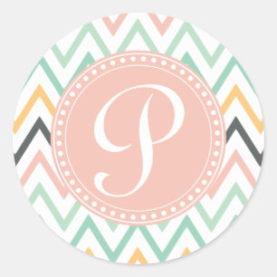 Adesivo Selo Monogrammed feminino elegante do envelope de