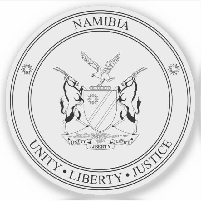 Adesivo Selo nacional da República da Namíbia (Frente)