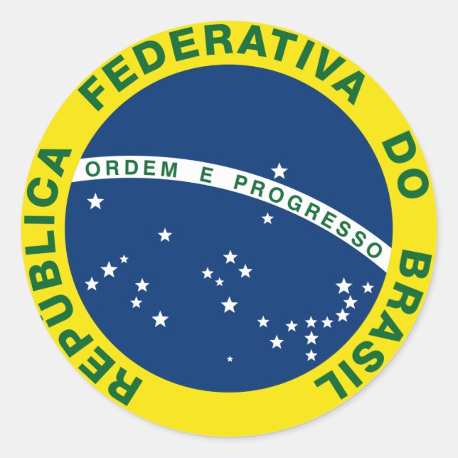 Adesivo selo nacional do brasil (Frente)