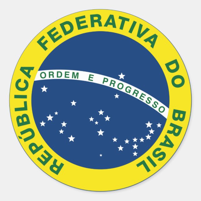 Adesivo Selo Nacional do Brasil (Frente)