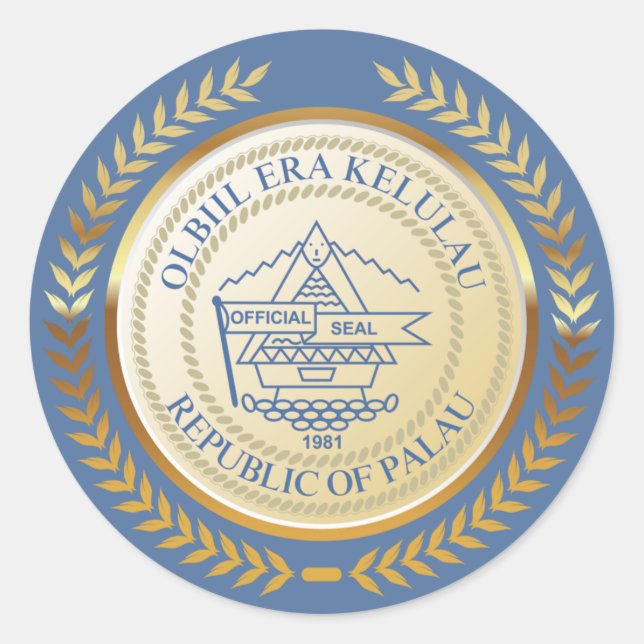Adesivo Selo Oficial de Palau (Frente)