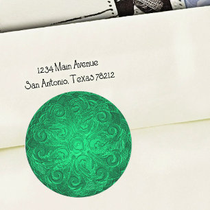 Adesivo Selo Ornate Com Aparência de Relevo, Verde
