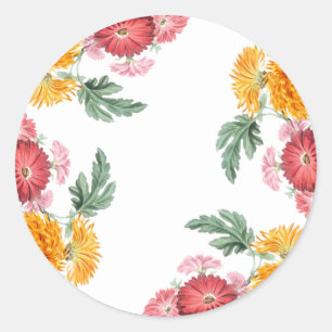 Adesivo Selo outonal Sttickers do envelope das flores