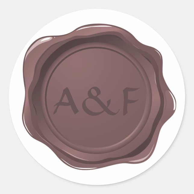 Adesivo Selo Personalizado de Cera de rico (Frente)