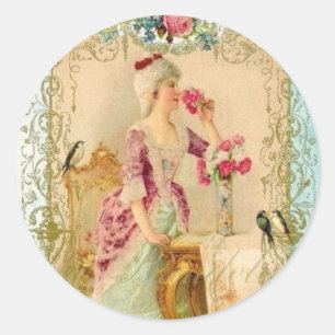 Adesivo Selo Rococo bege do envelope
