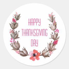 Adesivo Selo Simples Feliz de Ação de Graças