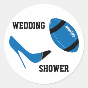 Adesivo Selo temático do envelope do futebol azul & preto