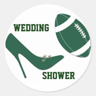 Adesivo Selo temático do envelope do futebol verde &