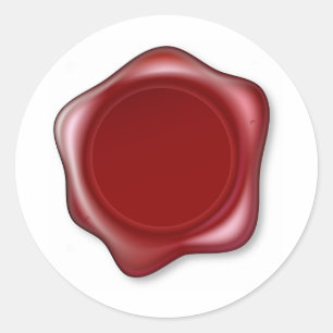 Adesivo Selo vermelho da cera