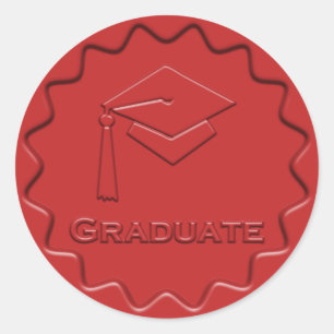 Adesivo Selo vermelho da cera do sinal graduado