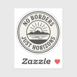 Adesivo Selo Vintage – “Sem Fronteiras, Apenas Horizontes”