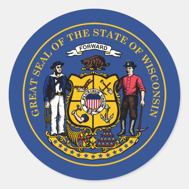 Adesivo Selo Wisconsinite, Selo do Sticker (Frente)