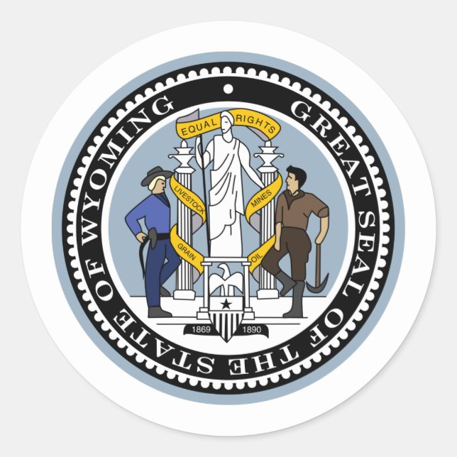 Adesivo Selo Wyomingite, Selo do Vedante Wyoming (Frente)
