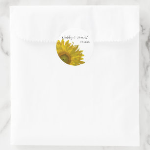 Adesivo Selos amarelos do envelope do casamento do