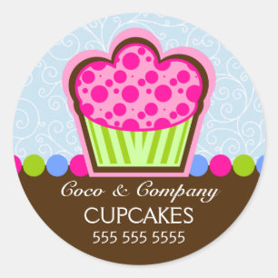 Adesivo Selos bonitos da caixa da padaria do cupcake