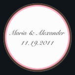 Adesivo Selos castanhos de chocolate com greta rosa/adesiv<br><div class="desc">Coloque os envelopes de convite com adesivos impressos personalizados.</div>