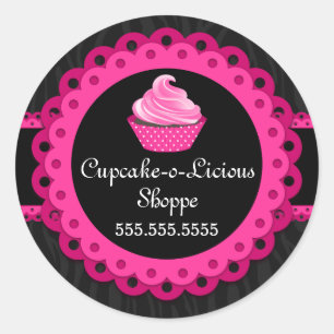 Adesivo Selos chiques da caixa da padaria do cupcake do
