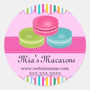 Adesivo Selos Coloridos De Caixas De Papel De Macaron
